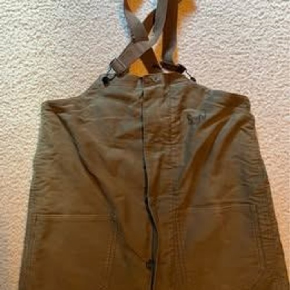 Vintage Insulated WW2 United States Navy Military Bib Overalls Size S